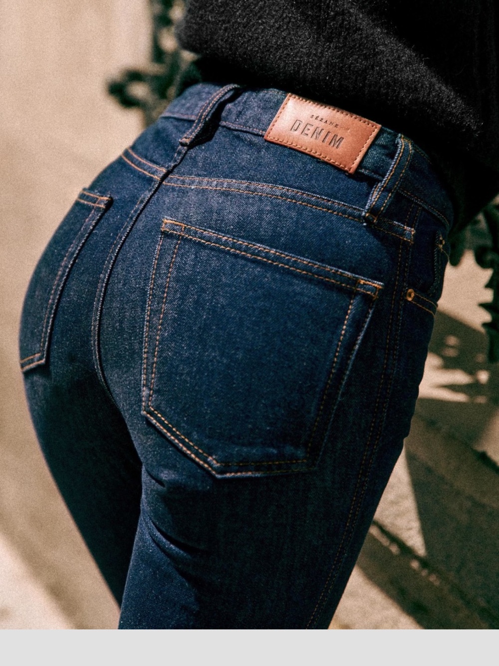 Sezane Skinny Jeans in Dark Blue Denim size 26